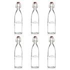 Kilner 34oz Square Clip Top Glass Bottles | Set of 6 Image