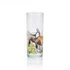 "Caprine Caper" Baby Goat Drinking Glass (Front)