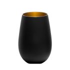 Stolzle 15.75oz Elements Glass Tumblers - Set of 6 | Black & Gold