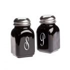 Mosser Glass Monogram Salt & Pepper Set | Black
