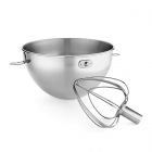 KitchenAid 3-Quart Stainless Steel Bowl & Combi Whip | Fits 5-Quart & 6-Quart KitchenAid Bowl-Lift Stand Mixers
