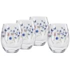 image shows Fiesta&reg; 15oz Stemless Wine Glass (Set of 4) | Breezy Floral  against a blank, white background Image