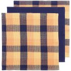 image shows Now Designs by Danica Check Dishcloths (Set of 3) | Dusk against a blank, white background   Image