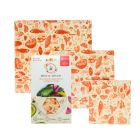 Three distinct paper bags featuring unique designs, showcasing various colors and patterns. Image