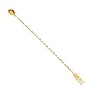 Mercer Barfly 19.6" Bar Spoon with Fork | Gold Plated Image