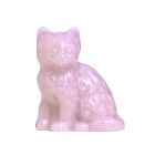 Mosser Glass Kitty Figurine Crown Tuscan Image