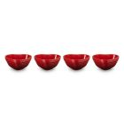 Le Creuset Stoneware Set Of 4 Heart Mini Bowl | Cerise Image