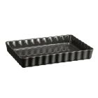 Emile Henry 13.4" x 9.5" Rectangular Tart Dish | Charcoal