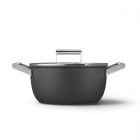 SMEG 5 Qt. Casserole Dish with Lid | Black