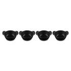 Le Creuset Gourmand Collection 0.75 Qt. Mini Round Cocotte Base | Set of 4 against a white background shot slightly from above Image