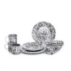 Crow Canyon 16-Piece Enameled Dinnerware Starter Set - Grey - DSSGYM