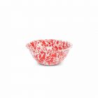 Crow Canyon Enameled Serving Bowl - Red Marble - D18RM