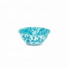 Crow Canyon Turquoise Enameled Serving Bowl - D18TQM