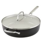 KitchenAid Hard Anodized Ceramic 5 Quart Covered Saute Pan | Matte Black Image