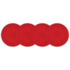 image shows Le Creuset Silicone Coasters (Set of 4) | Cerise against a blank, white background Image