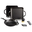 image shows Lodge Cast Iron Chef Collection Gourmet Set against a blank, white background Image