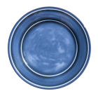 image shows TarHong Madison 10.5" Dinner Plate | Blue against a blank, white background Image