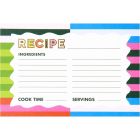 image shows C.R. Gibson 4" x 6" Double Sided Index Recipe Cards | Bold Stripes against a blank, white background   Image