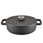 image shows Disney Monochrome Cast Iron Shallow Casserole | 3 Quart against a blank, white background Image