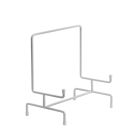 image shows Tripar International Small Square Wire Bowl & Platter Stand | White against a blank, white background Image
