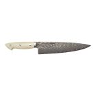  image shows ZWILLING Bob Kramer Cumulus 8" Chef's Knife against a blank, white background  Image