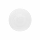image shows Fortessa Jupiter 10.5" Dinner Plate | Clear against a blank, white background
 Image