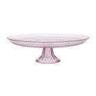 image shows Fortessa Jupiter 13" Cake Stand | Pink against a blank, white background   Image