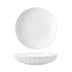 image shows Fortessa Blyss Bone China 8.6" Dinner Bowl (24oz) | White against a blank, white background Image
