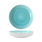 image shows Fortessa Blyss Bone China 8.6" Dinner Bowl (24oz) | Turquoise against a blank, white background Image
