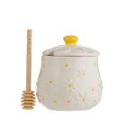 image shows Price & Kensington Daisy Honey Pot and Drizzler against a blank, white background Image