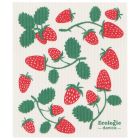 image shows Ecologie by Danica Swedish Sponge Dish Cloth | Strawberries  against a blank, white background Image