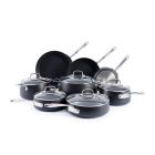 image shows All-Clad HA1 Expert Hard Anodized Nonstick Cookware Set | 13-Piece against a blank, white background Image