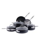 image shows All-Clad HA1 Expert Hard Anodized Nonstick Cookware Set | 10-Piece against a blank, white background Image