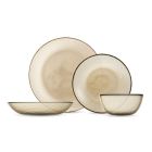 image shows Fortessa Los Cabos 16-Piece Dinnerware Set | Ginger Root  against a blank, white background Image