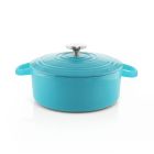 Chantal 3 Qt. Round Cast Iron Dutch Oven | Sea Blue
 Image