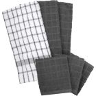 image shows Ritz 6-Piece Premium Kitchen Towel & Dish Cloth Set | Graphite against a blank, white background Image