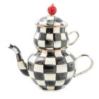image shows MacKenzie-Childs Courtly Check High Tea  against a blank, white background Image