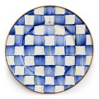 image shows MacKenzie-Childs Royal Check 8" Salad/Dessert Plate  against a blank, white background Image
