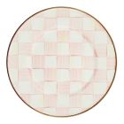 image shows MacKenzie-Childs Rosy Check 8" Salad/Dessert Plate  against a blank, white background Image