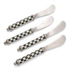 image shows MacKenzie-Childs Courtly Check Supper Club Spreaders | 4-Piece  against a blank, white background Image