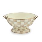 image shows MacKenzie-Childs Mocha Check 6.5 Qt. Everything Bowl  against a blank, white background Image