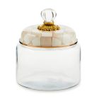 image shows MacKenzie-Childs Mocha Check 48oz Small Kitchen Canister  against a blank, white background Image
