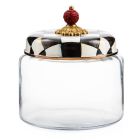 image shows MacKenzie-Childs Courtly Check 64oz Medium Kitchen Canister against a blank, white background Image