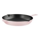 image shows Staub Cast Iron 12" Fry Pan | Peony Pink  against a blank, white background Image