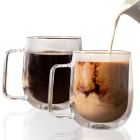 image shows Brod & Taylor Double-Wall Insulated 10oz Glass Mugs | Set of 2 against a blank, white background Image