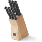 image shows Richardson Sheffield Artisan 6-Piece Knife Block Set | Wood against a blank, white background Image