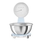 image shows SMEG 50's Retro Style Aesthetic Kitchen Scale | Pastel Blue against a blank, white background Image