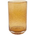 image shows Danica Heirloom 17oz Tall Bubbled Tumbler | Amber against a blank, white background Image