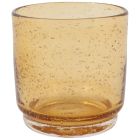 image shows Danica Heirloom 12oz Short Bubbled Tumbler | Amber  against a blank, white background Image
