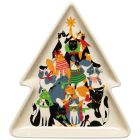 image shows Danica Jubilee Christmas Shaped Dish | Kitty Carol against a blank, white background Image